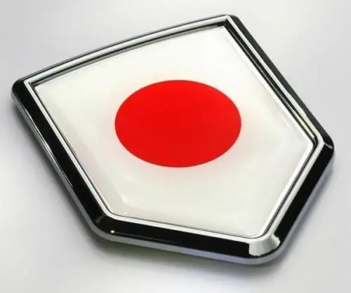 Car Chrome Decals Cbshd104 Japan Flag Japanese Emblem Chrome Car Decal Sticker 1