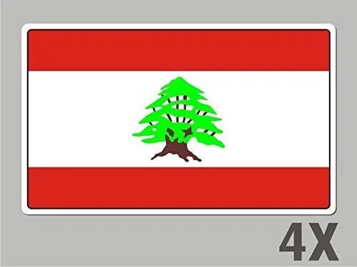 4 Lebanon Stickers Flag Decal Bumper Car Bike Laptop .. Emblem Vinyl Fl038 1