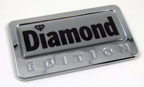 Diamond Custom Edition Chrome Emblem With Domed Decal Car Auto Bike Badge 1