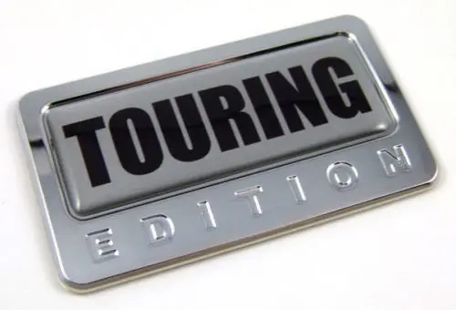 Car Chrome Decals Cbedi-Tourin Touring Special Edition Car Chrome Emblem With Domed Decal Bike Auto Badge 3D 1