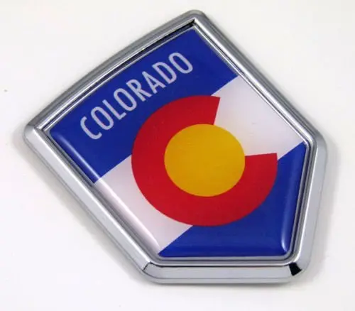 Colorado Co Usa State Flag Car Chrome Emblem Decal Sticker Bike Laptop Boat 3Dd Sticker Badge 1
