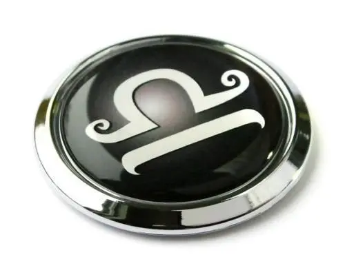 Libra Zodiac Symbol Chrome Emblem Car Bike Decal Badge 3D Sticker 1