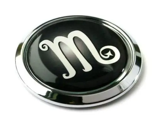 Scorpio Zodiac Symbol Chrome Emblem Car Bike Decal Badge 3D Sticker 1