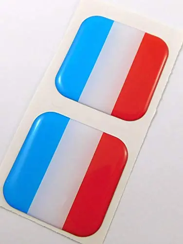Netherlands Flag Square Domed Decal Car Bike Gel Stickers 1.5" 2Pc 1