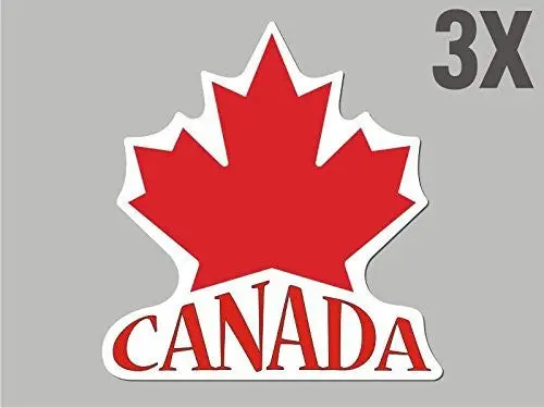 3 Canada Shapes Stickers Flag Crest Decal Bumper Car Bike Emblem Vinyl Cn006 1