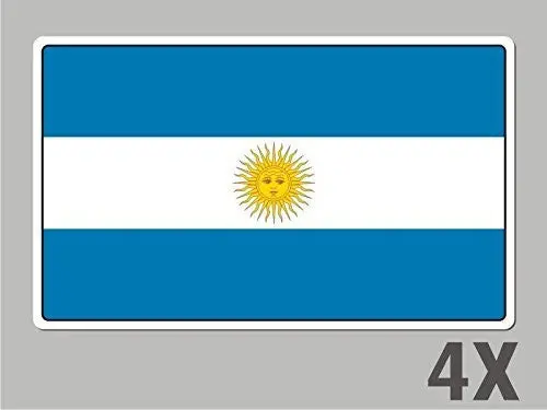 4 Argentina Stickers Flag Decal Bumper Car Bike Emblem Vinyl Fl002 1