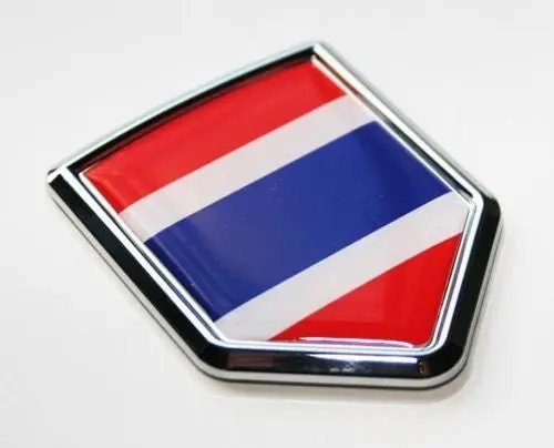 Thailand Thai Flag Decal Car Chrome Emblem Sticker 1
