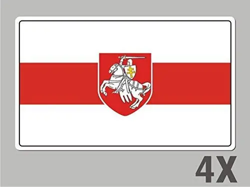 4 Belarus Belorussian Stickers Flag Decal Bumper Car Bike Emblem Vinyl Fl007 1
