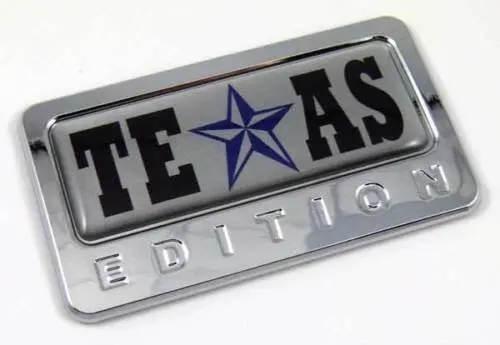 Car Chrome Decals Cbedi-Texas Texas Edition Car Chrome Emblem With Dome Decal Auto Truck Bike 3D Badge Usa 1