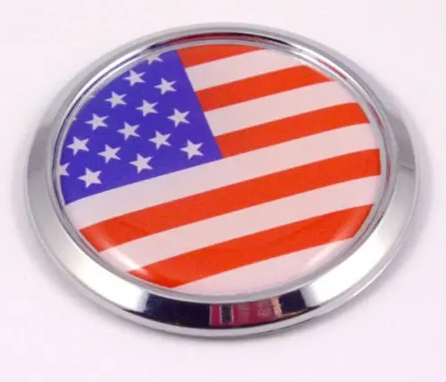 Usa Decal American Flag Car Chrome Emblem Sticker Round Flag Of United States 1