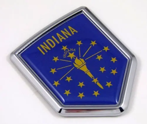 Indiana In Usa State Flag Car Chrome Emblem Decal Sticker Bike Laptop Boat 3Dd Sticker Badge 1