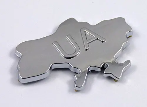 Ukraine Map Ukrainian Ua Chrome Car Emblem Auto Decal Badge 3D Sticker 1