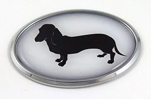 Deschaund Dog 3D Chrome Emblem Pet Decal Car Auto Bike Truck Sticker 1