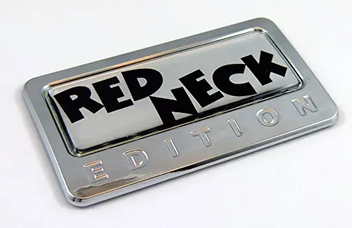 Red Neck Edition Chrome Emblem With Domed Decal Car Auto Bike Badge Motorcycle 1