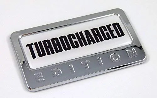 Turbo Charged Edition Chrome Emblem With Domed Decal Car Auto Motorcycle Badge 1