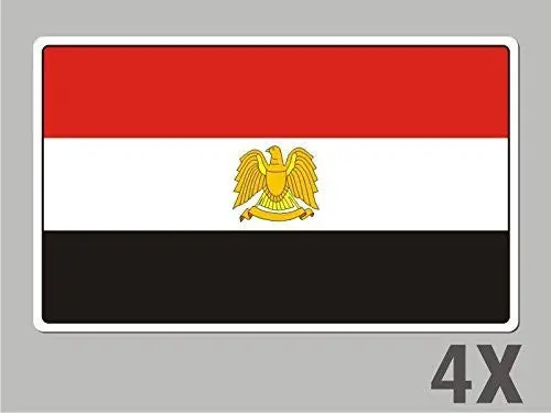 4 Egypt Egyptian Stickers Flag Decal Bumper Car Bike Emblem Vinyl Fl017 1