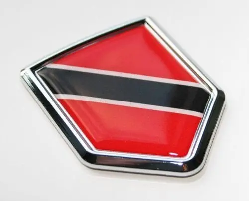 Trinidad And Tobago Flag Decal Car Chrome Emblem Sticker 1