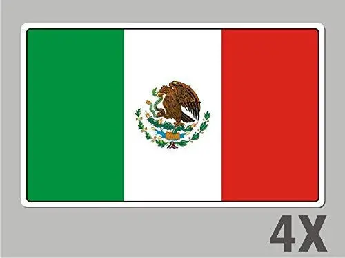 4 Mexico Stickers Flag Decal Bumper Car Bike Laptop .. Emblem Vinyl Fl040 1