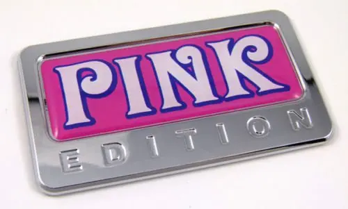 Pink Special Edition Chrome Emblem With Dome Decal Auto Bike Badge Fits Any Car 1