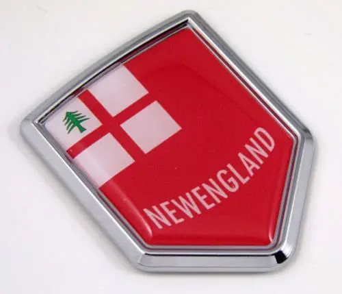 New England Usa State Flag Car Chrome Emblem Decal Sticker Bike Laptop Boat 3Dd Sticker Badge 1