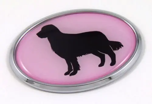 Golden-Retriever Dog Pink 3D Chrome Emblem Pet Decal Car Auto Bike Trucksticker 1