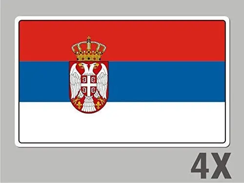 4 Serbia Stickers Flag Decal Bumper Car Bike Emblem Vinyl Fl056 1