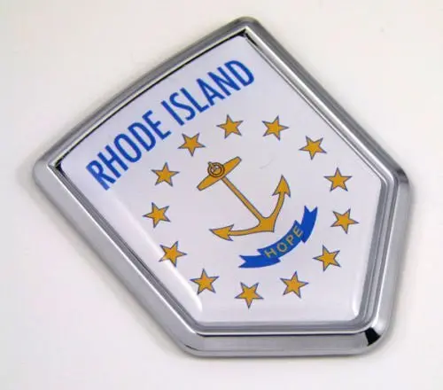 Rhode Island Ri Usa State Flag Car Chrome Emblem Decal Sticker Bike Laptop Boat 3Dd Sticker Badge 1