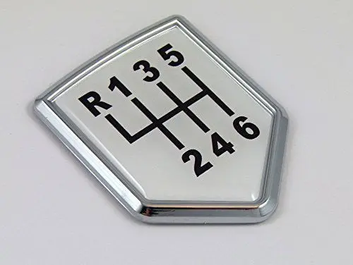 Shift Stick Decal 6 Speed Car Chrome Emblem Sticker Badge 1