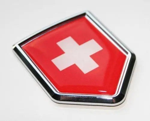 Car Chrome Decals Cbshd208 Switzerland Swiss Decal Flag Car Chrome Emblem Sticker 1