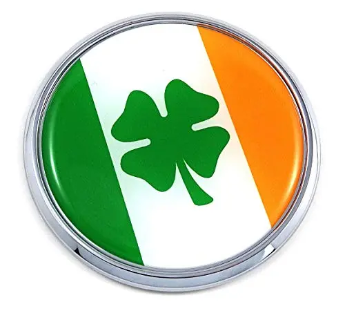 Ireland Irish Flag 2.75" Car Chrome Round Emblem Decal 3D Badge 1