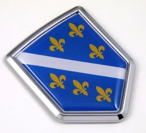 Car Chrome Decals Cbshd027a Bosnia Old Style Bosnian Flag Car Chrome Emblem 3D Decal Bumper Sticker 1
