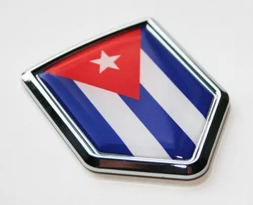 Car Chrome Decals Cbshd053 Cuba Cuban Flag Decal Car Chrome Emblem Sticker 3D 1