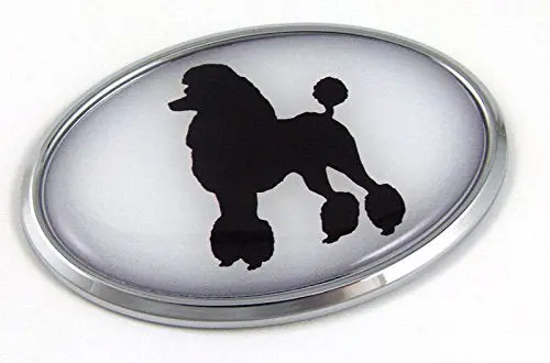 Poodle Dog Breeds 3D Chrome Emblem Pet Decal Car Auto Bike Truck Sticker 1