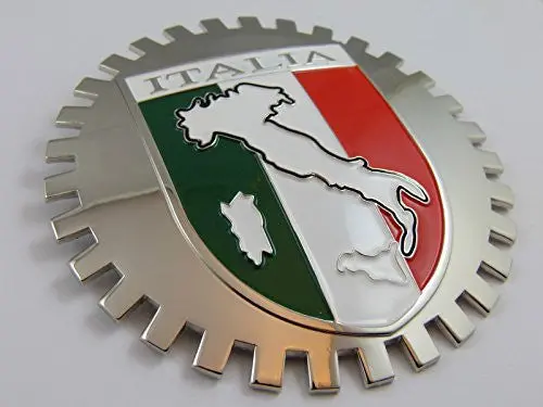 Grille Badge Italia For Car Truck Grill Mount Italy Flag Emblem Chrome 1