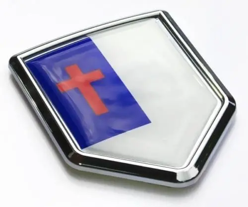 Car Chrome Decals Cbshd300crist Christian Flag Emblem Chrome Car Decal Sticker 1