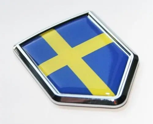 Car Chrome Decals Cbshd207 Sweden Swedish Flag Decal Car Chrome Emblem Sticker 1