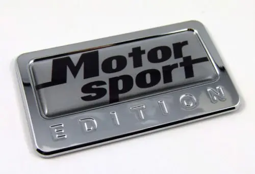 Motor Sport Edition Chrome Emblem With Domed Decal Motorcycle Bike 1