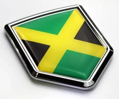 Car Chrome Decals Cbshd103 Jamaica Flag Jamaican Emblem Chrome Car Decal Sticker 1