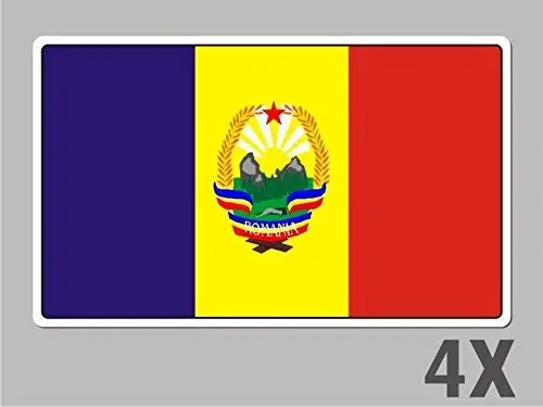 4 Romania Stickers Flag Decal Bumper Car Bike Emblem Vinyl Fl052 1
