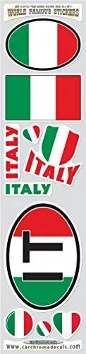 Car Chrome Decals Sts-It Italy 10 Stickers Set Italian Flag Decals Bumper Stiker Car Auto Bike Laptop 1