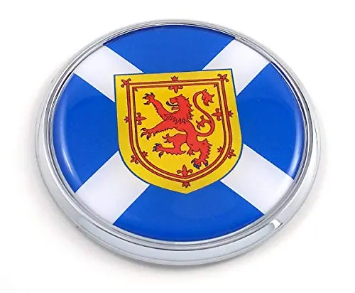 Scotland Scottish Flag 2.75" Car Chrome Round Emblem Decal 3D Sticker Badge 1