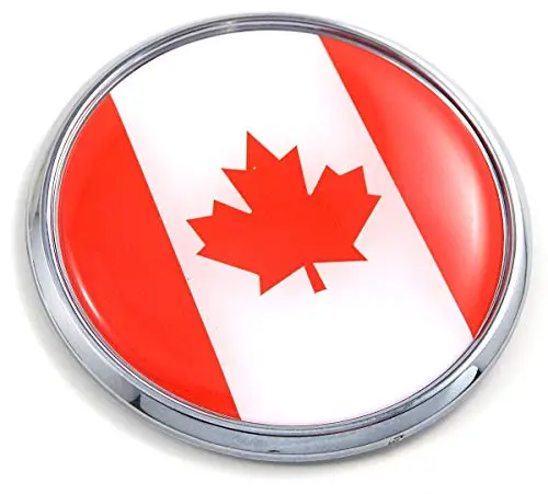 Canada Flag 2.75" Car Chrome Round Emblem Decal 3D Sticker Badge 1