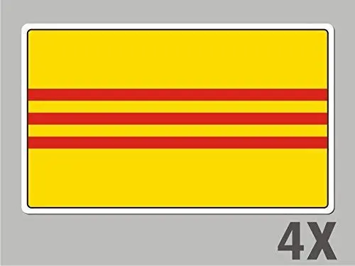4 Vietnam Stickers Flag Decal Bumper Car Bike Emblem Vinyl Fl073 1