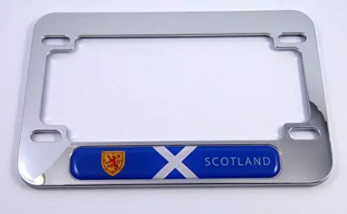 Scotland Scottish Flag Motorcycle Bike Abs Chrome Plated License Plate Frame 1