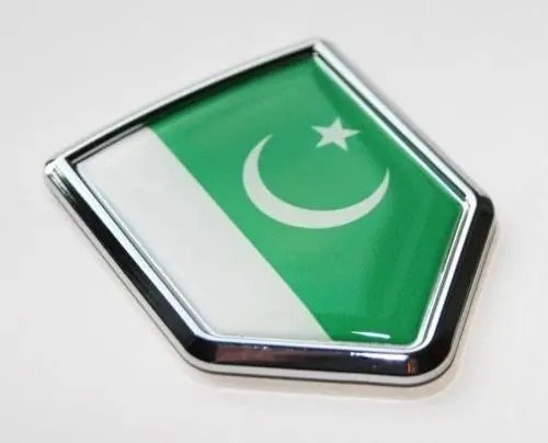Pakistan Pakistani Flag Decal Car Chrome Emblem Sticker 1