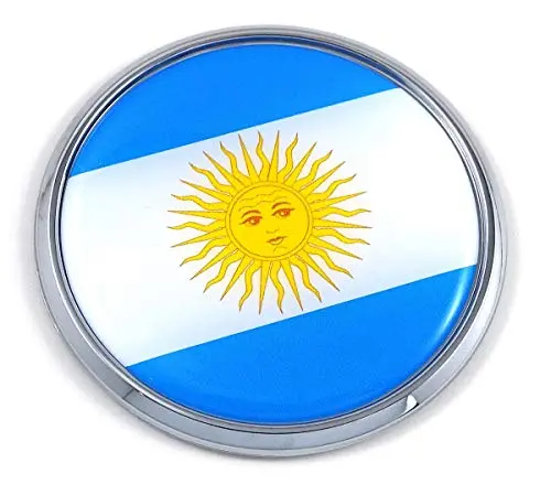 Argentina Flag 2.75" Car Chrome Round Emblem Decal 3D Sticker Badge 1