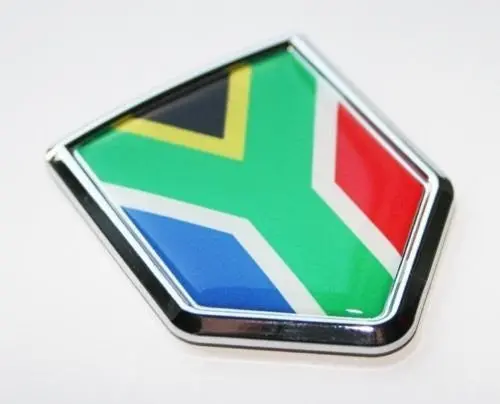 South Africa Flag Decal Car Chrome Emblem Sticker 1