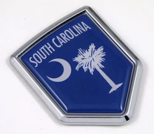 South Carolina Sc Usa State Flag Car Chrome Emblem Decal Sticker Bike Laptop Boat 3Dd Sticker Badge 1