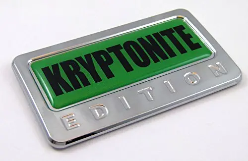 Kryptonite Edition Chrome Emblem With Domed Decal Car Auto Bike Badge Krypton 1