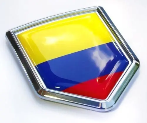 Car Chrome Decals Cbshd046 Colombia Flag Colombian Emblem Chrome Car Decal Sticker 1